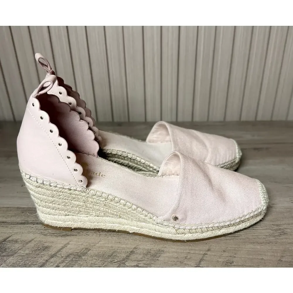 Kate Spade Polly Espadrille Wedge Sandal Pink Women's Size 9B